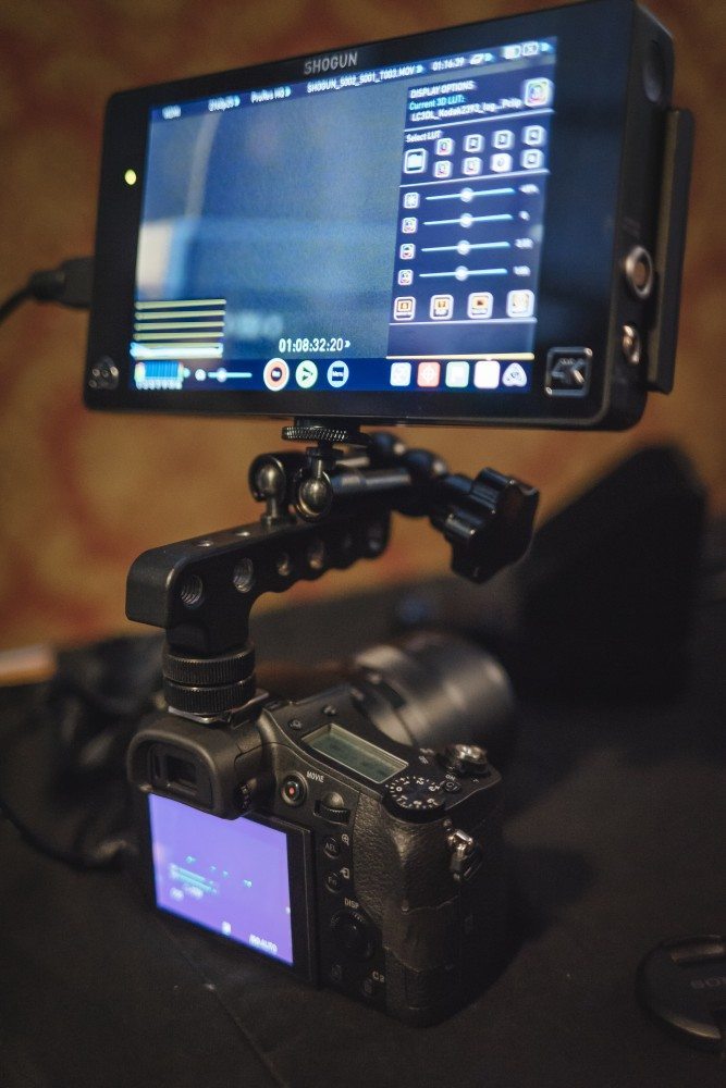 The RX10mkII with the Atomos Shogun connected. You get an uncompressed 422 8 bit signal from all the cameras here