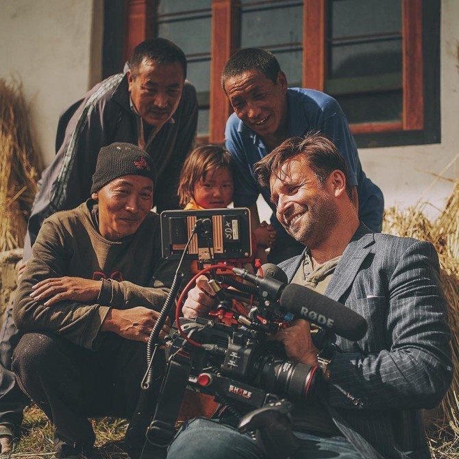 Showing some locals in Bhutan what I had just filmed of them on my FS7 