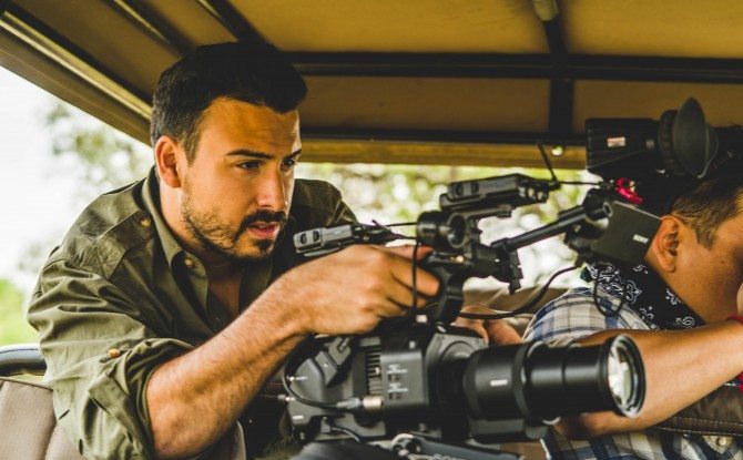 Producer/ Shooter Julian Quinones with the CNN FS7 and my Z-Finder in Africa for The Wonder List