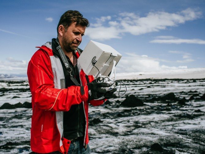 Flying the Inspire 1 in Iceland for The Wonder List using their controller and my iPad with hood